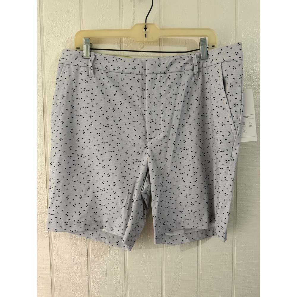 All in Motion Mens Golf Shorts Gray Geometric Triangle Print Size 36 NWT